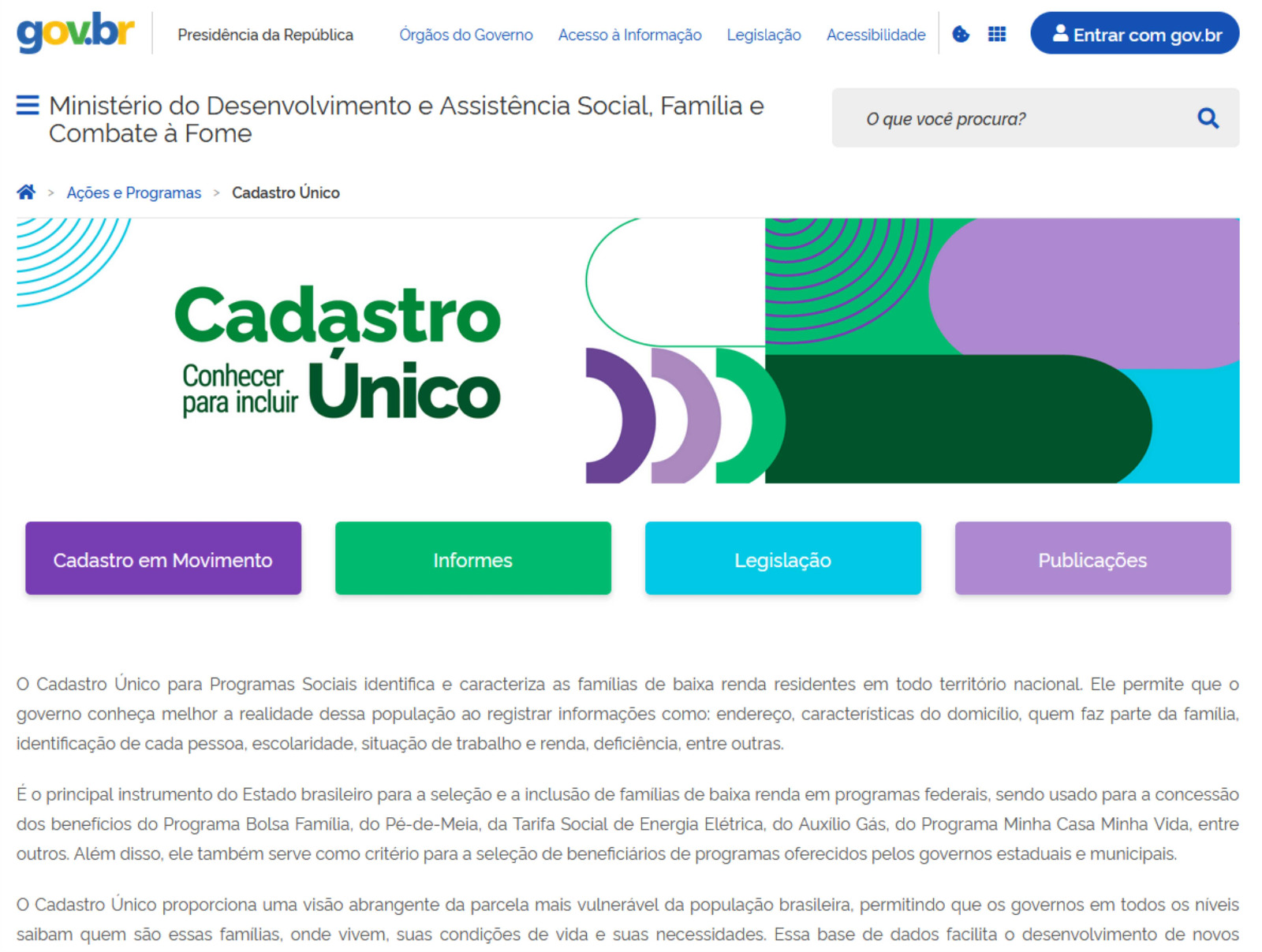 Cadastro Único