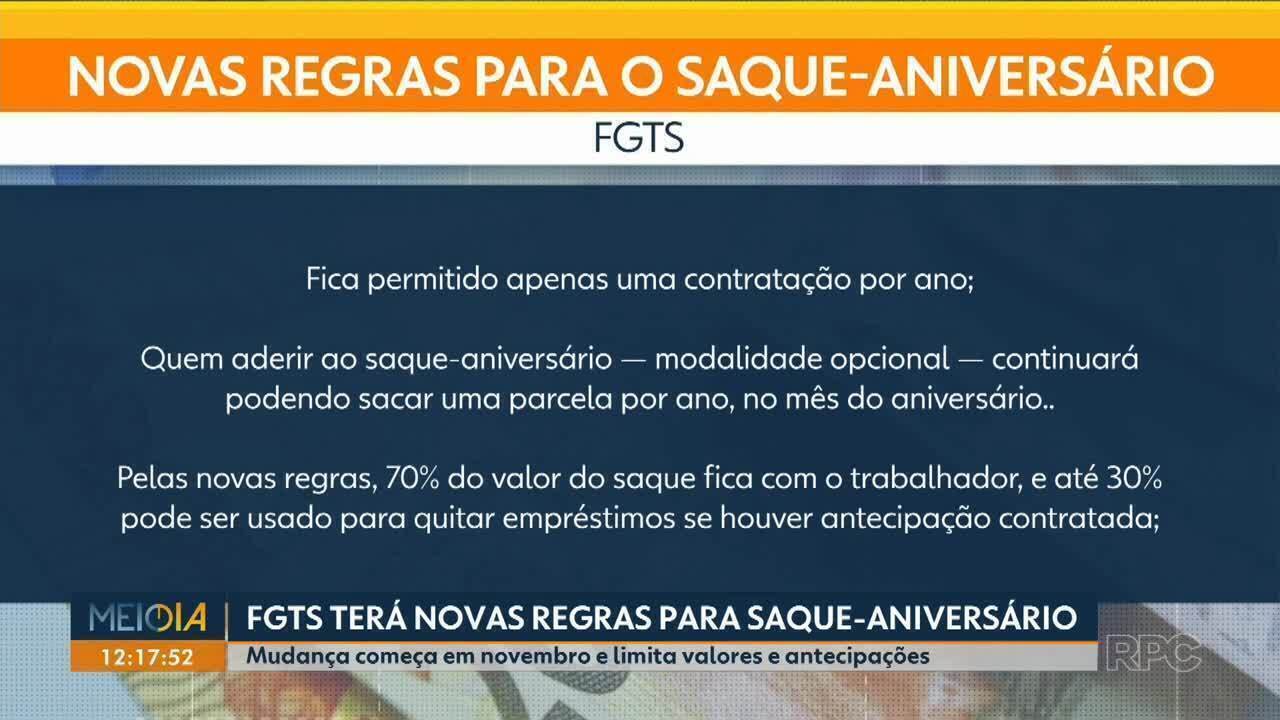FGTS vai ter novas regras para saque-aniversário
