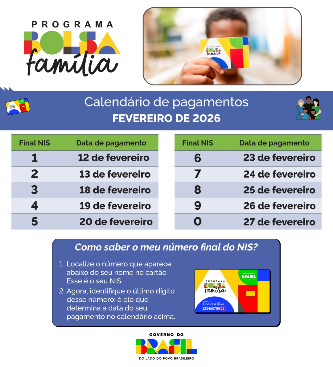 Bolsa Família calendário